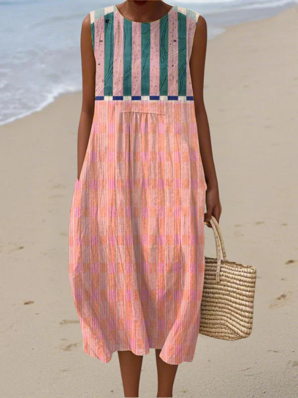 Robe Midi Pastel Rayée Lily™