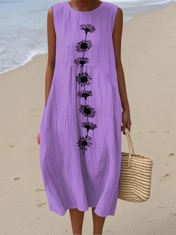 Robe Midi Emma™ Violet Bloom