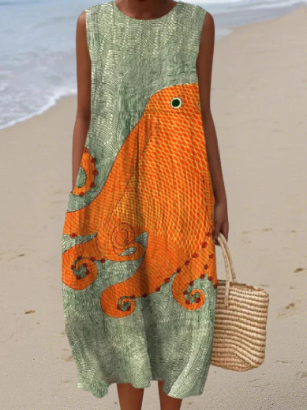 Robe Midi Océanique Tess™