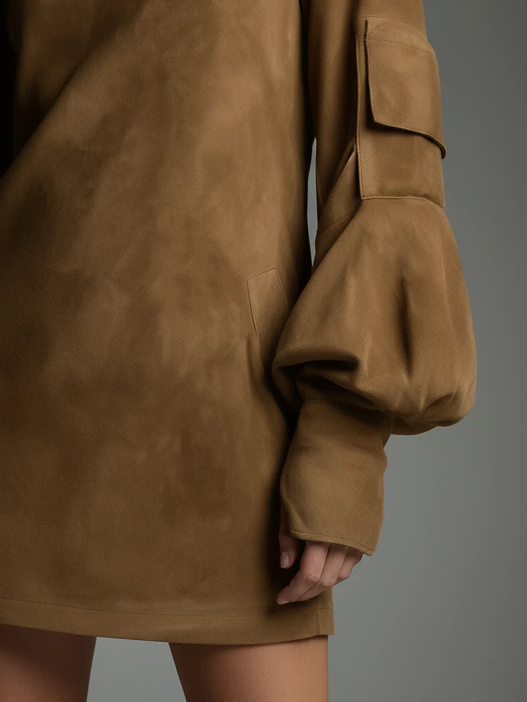 Marlowe | Robe Mini en Suède Vintage